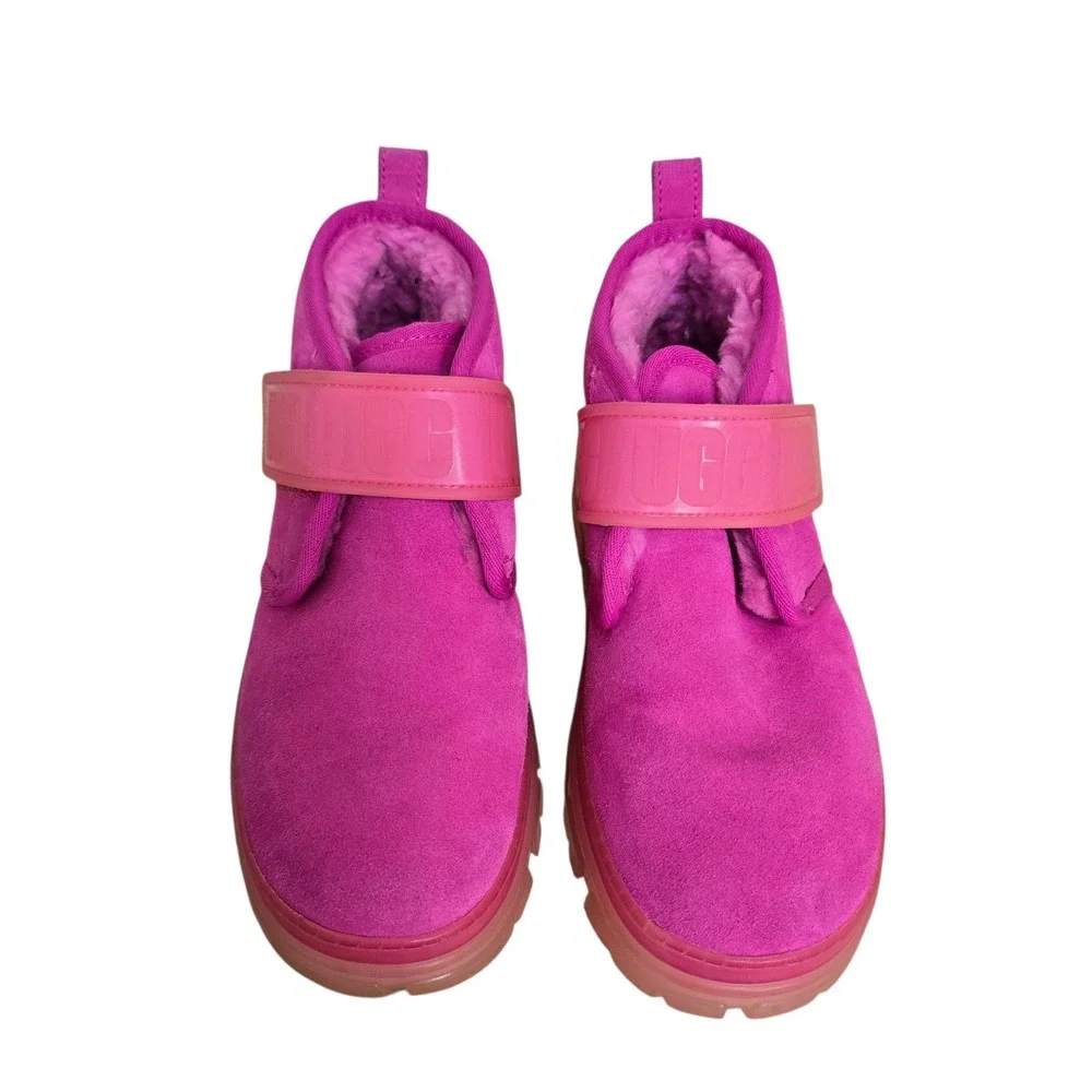 UGG Neumel Clear Rock Rose Pink Suede Ankle Boots Womens 7